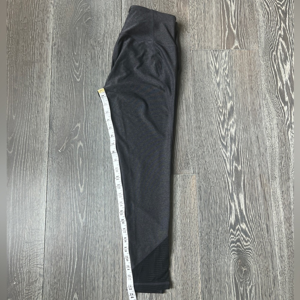 Z by Zella High Waisted Illustrious Charcoal Gray & black Mesh Leggings Sz Small - Picture 10 of 10